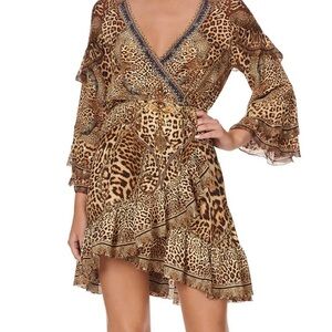 Camilla Leopard Print Ruffle Dress